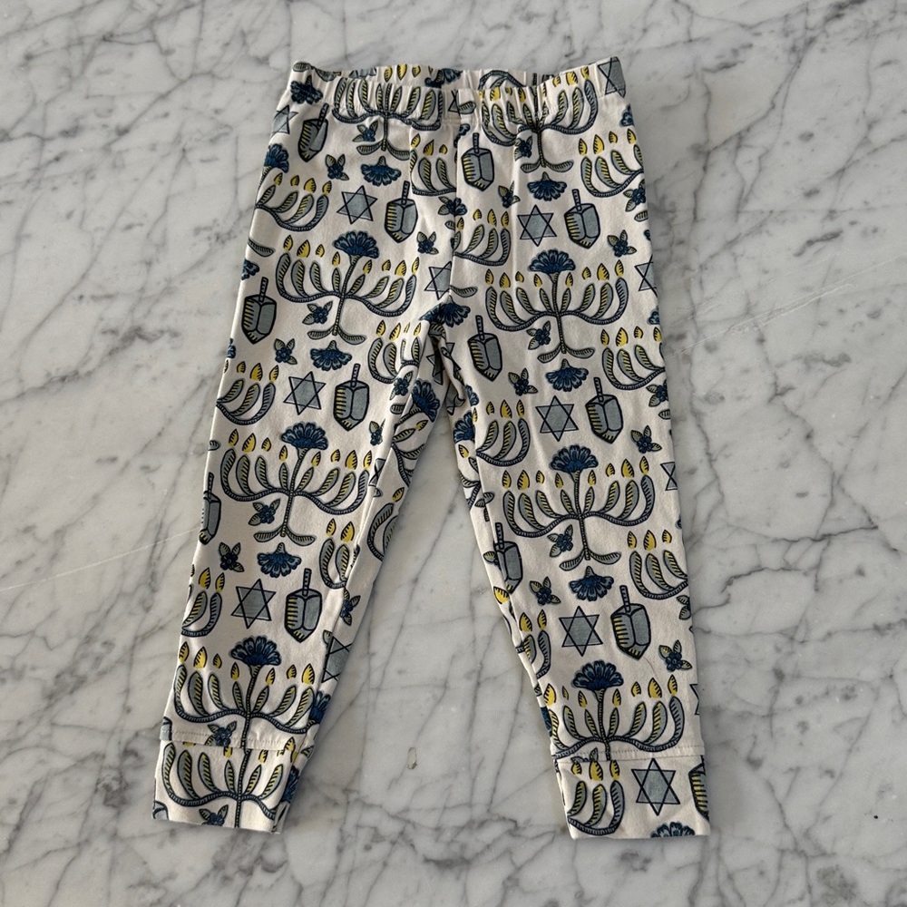 Pink Chicken Hanukkah Kids Organic Legging size 2Y